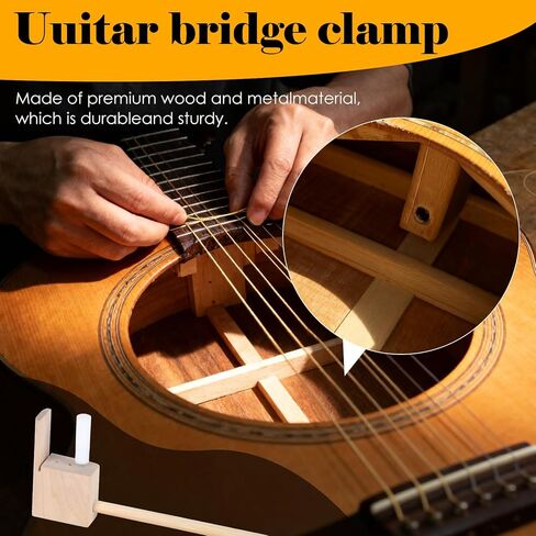 دبابيس جسر الجيتار، مجموعة إصلاح جسر الجيتار الصوتي، دبابيس الجيتار الصوتية المتوافقة مع إصدار تثبيت برغي AN3694، أدوات Luthier للجيتار تعزز حجم لوحة الصوت in Kuwait