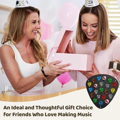 Joyibay Guitar Pick Holder Wall Mountable, 21 Slots Guitar Pick Display Case, Triangle Shape with with strong attachment force Panel, Easy to Hang, Cool Black, 9.37 x 8.66 in in Kuwait