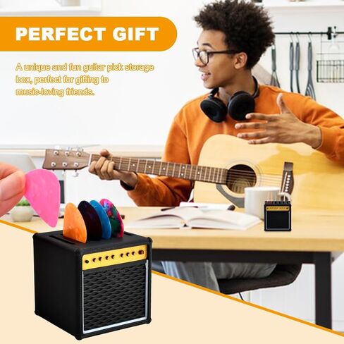 صندوق حامل لقطات الجيتار، حامل عرض اختيار الجيتار، حامل مكبر صوت على شكل بيك k مع 5 قطع جيتا آر، للتخزين والعرض، هدية لعازفي الجيتار in Kuwait