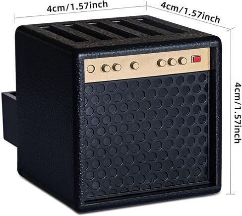 حقيبة اختيار الجيتار، حقيبة عرض اختيار الجيتار، تصميم مضخم الجيتار من الجلد الصناعي مع مجموعة 5 × 0.028 بوصة (ألوان عشوائية). مختارات منظم الأدراج. هدية عيد الميلاد لعشاق الجيتار. in Kuwait