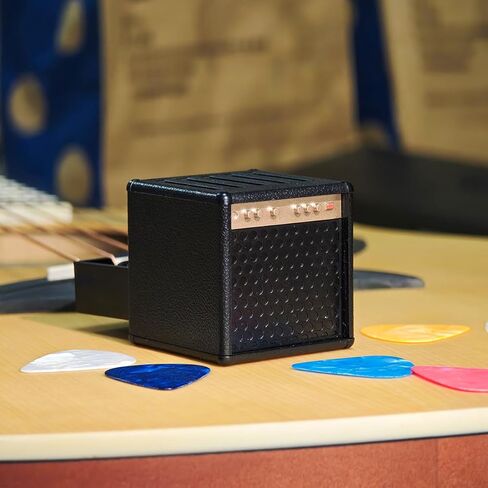 حقيبة اختيار الجيتار، حقيبة عرض اختيار الجيتار، تصميم مضخم الجيتار من الجلد الصناعي مع مجموعة 5 × 0.028 بوصة (ألوان عشوائية). مختارات منظم الأدراج. هدية عيد الميلاد لعشاق الجيتار. in Kuwait