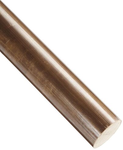 642 Bronze Round Bar, Unpolished (Mill) Finish, HR50 Temper, ASTM B150/ASTM B150M, 0.4375" Diameter, 24" Length, OnlineMetals in Saudi Arabia