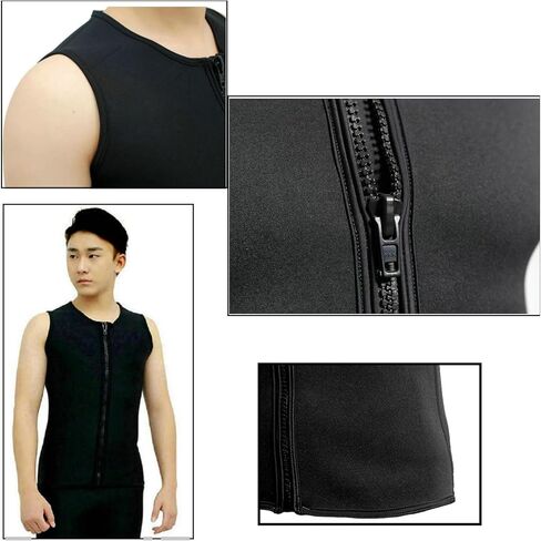 Generic Neoprene Zipper Diving Vest 2MM Sleeveless Wetsuit Thermal Guard for Surfing Swimming Scuba Diving in Saudi Arabia