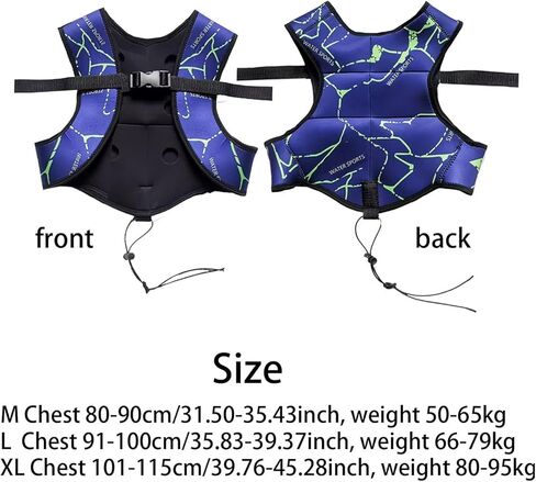 سترة غوص من النيوبرين وجيوب سريعة التحرير وحزام صدرية معدات الغطس مناسبة للرجال والنساء والرياضات المائية الخارجية وصيد الأسماك بالرمح والقوارب، مقاس L in Kuwait