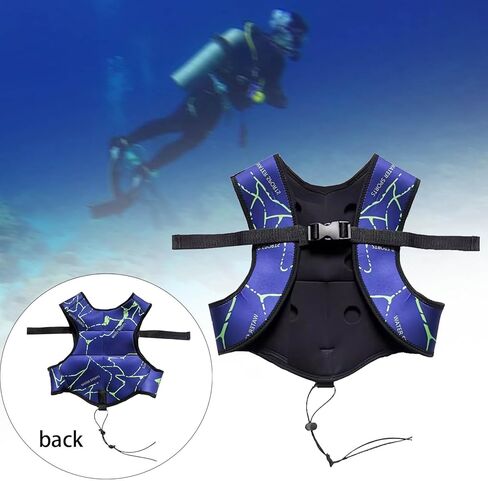 سترة غوص من النيوبرين وجيوب سريعة التحرير وحزام صدرية معدات الغطس مناسبة للرجال والنساء والرياضات المائية الخارجية وصيد الأسماك بالرمح والقوارب، مقاس L in Kuwait