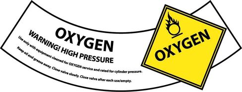 CY106AP National Marker Oxygen Cylinder Shoulder Label (Pack of 25) in Saudi Arabia