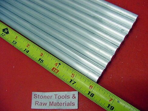 10 Pieces 3/8" Aluminum 6061 Round Rod 18" Long T6511 .375 Solid Lathe Bar Stock in Saudi Arabia