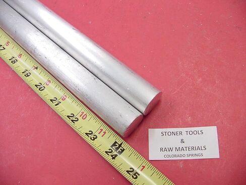 2 Pieces 1" Aluminum 6061 Round Rod 24" Long T6511 1.00" OD Solid Bar Lathe Stock in Saudi Arabia