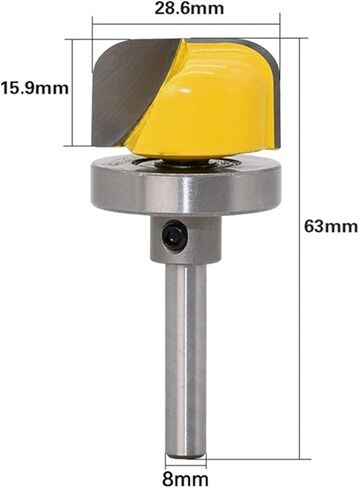Xianglaa-Router bit, 8mm Profiling Deep Round Bottom Electric Wood Milling Woodworking Knife Round Bottom Line Type, (Cutting Edge Length : 8mm) in Kuwait