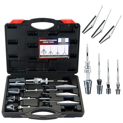 Adjustable Engine Cylinder Hone Tool Set, Fits 3/4"–7" Cylinders, Includes 1-1/8", 3", 4" Hones, 11 Extra 220 Grit Stones, with Storage Case in Saudi Arabia