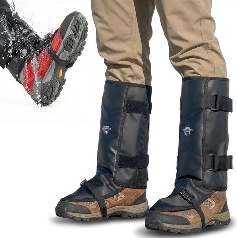 Nomad Leg Gaiters for Men/Women, 2PCS Waterproof, Reflective Ankle/Leg Guard for Hunting, Hiking Lightweight Adjustable Leg Protection Gaiters for Climbing, Trekking, Gardening, Fishing, Backpacking in Kuwait