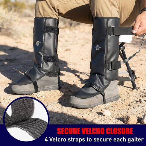 Nomad Leg Gaiters for Men/Women, 2PCS Waterproof, Reflective Ankle/Leg Guard for Hunting, Hiking Lightweight Adjustable Leg Protection Gaiters for Climbing, Trekking, Gardening, Fishing, Backpacking in Kuwait