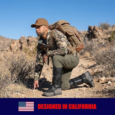 Nomad Leg Gaiters for Men/Women, 2PCS Waterproof, Reflective Ankle/Leg Guard for Hunting, Hiking Lightweight Adjustable Leg Protection Gaiters for Climbing, Trekking, Gardening, Fishing, Backpacking in Kuwait