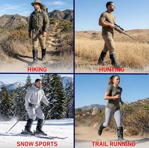 Nomad Leg Gaiters for Men/Women, 2PCS Waterproof, Reflective Ankle/Leg Guard for Hunting, Hiking Lightweight Adjustable Leg Protection Gaiters for Climbing, Trekking, Gardening, Fishing, Backpacking in Kuwait