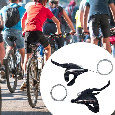 Gear Shifter, Thumb Levers 3 x 9 Speeds with Cable, 1 Pair Left and Right Bicycle Brake Shifters for Adults Urban Road Cyclists Touring in Saudi Arabia