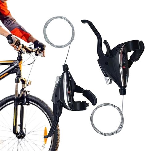Gear Shifter, Thumb Levers 3 x 9 Speeds with Cable, 1 Pair Left and Right Bicycle Brake Shifters for Adults Urban Road Cyclists Touring in Saudi Arabia
