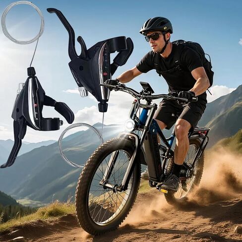 Gear Shifter, Thumb Levers 3 x 9 Speeds with Cable, 1 Pair Left and Right Bicycle Brake Shifters for Adults Urban Road Cyclists Touring in Saudi Arabia
