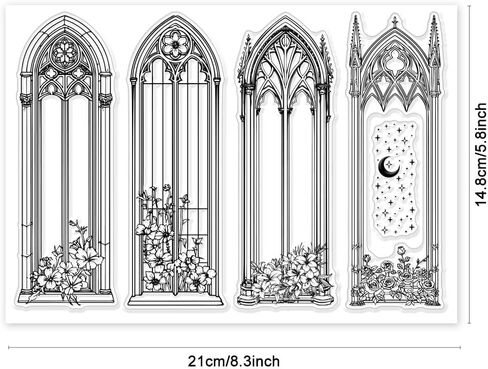 GLOBLELAND Elf Princess Bookmarks Clear Stamps Fox Demon Clear Stamps Bookmark Silicone Stamps for DIY Scrapbooking Photo Album Decorative Cards Making Home Decoration 8.27x5.83inch in Saudi Arabia