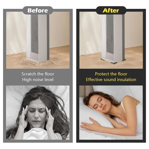 4 قطع من وسادات الاهتزاز المضادة للرياح مقاس 10.16 سم × 10.16 سم × 7/8 بوصة، سجادات مطاطية مضلعة لعزل الصوت، وسادات عزل الاهتزاز شديدة التحمل لأنظمة التدفئة والتهوية وتكييف الهواء، والضاغط، ومكيف الهواء، والغسالة، والمجفف، وجهاز المشي (اللون: أسود + أصفر) in Kuwait