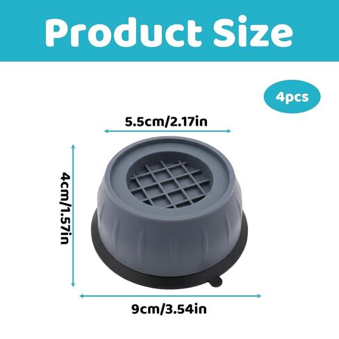 4Pack Anti Vibration Pads for Washing Machine, Furniture Risers for Beds Couches and Tables (2.16 Inch) in Kuwait