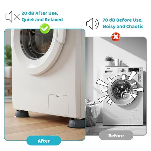 4Pack Anti Vibration Pads for Washing Machine, Furniture Risers for Beds Couches and Tables (2.16 Inch) in Kuwait
