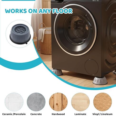 4Pack Anti Vibration Pads for Washing Machine, Furniture Risers for Beds Couches and Tables (2.16 Inch) in Kuwait