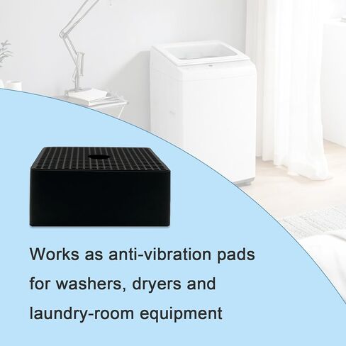 Rubber Anti-Vibration Pads & Shock Absorbing Pads 4 Pack, 50×50×20 mm Thick Rubber Isolation Pads with Grid Texture for Washer, Dryer, HVAC Units, Air Compressor, Laundry Equipment in Saudi Arabia