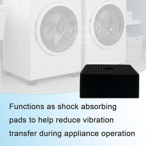 Rubber Anti-Vibration Pads & Shock Absorbing Pads 4 Pack, 50×50×20 mm Thick Rubber Isolation Pads with Grid Texture for Washer, Dryer, HVAC Units, Air Compressor, Laundry Equipment in Saudi Arabia