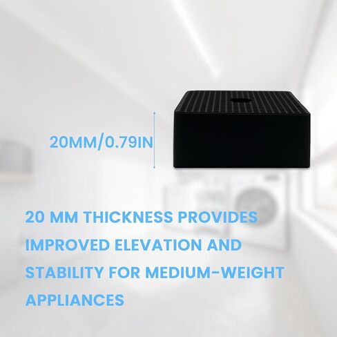 Rubber Anti-Vibration Pads & Shock Absorbing Pads 4 Pack, 50×50×20 mm Thick Rubber Isolation Pads with Grid Texture for Washer, Dryer, HVAC Units, Air Compressor, Laundry Equipment in Saudi Arabia