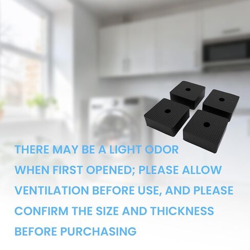 Rubber Anti-Vibration Pads & Shock Absorbing Pads 4 Pack, 50×50×20 mm Thick Rubber Isolation Pads with Grid Texture for Washer, Dryer, HVAC Units, Air Compressor, Laundry Equipment in Saudi Arabia