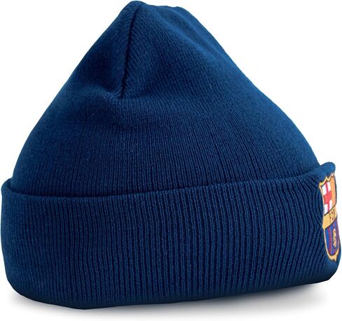 Hy-Pro Officially Licensed Barcelona Beanie Hat - Warm & Comfortable Winter Beanie Hats for Football Supporters - Cosy Blue Hat with Team Logo in Saudi Arabia