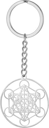 TEAMER Stainless Steel Keychain The Seal of The Seven Archangels By Asterion Seal Solomon Kabbalah Amulet Pendants Keyring in Saudi Arabia
