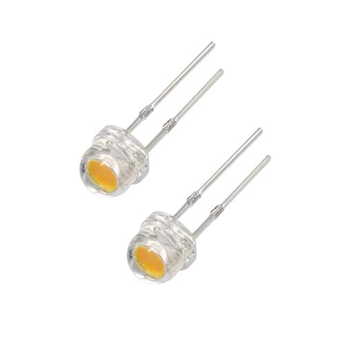 100pcs 5mm Bright Straw Hat F5 LED Light Emitting Diodes for DIY Electronic Kit(100pcs-yellow) in Saudi Arabia