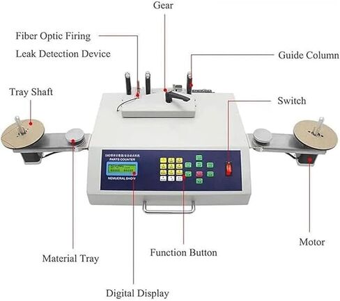 عداد المكونات، آلة عد مكونات الأجزاء SMT SMD الأوتوماتيكية، شاشة LCD لعداد أجزاء بكرة 30 وات مع كشف التسرب مناسب لأي حجم من عجلة الحزام in Kuwait