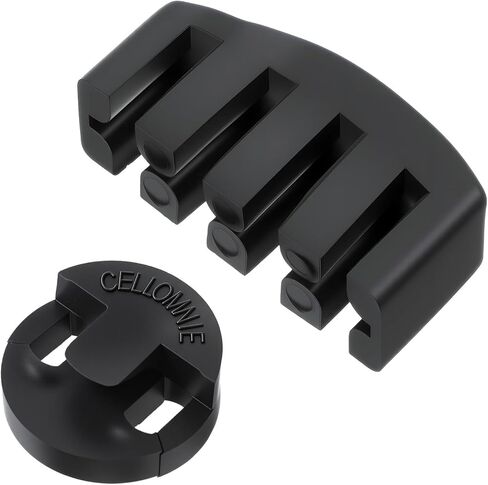 2 Pcs Rubber Cello Mute Cello Practice Cello Mute Celloes Accessories for Practice and Performance, Black in Saudi Arabia