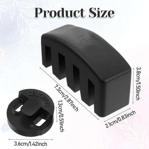 2 Pcs Rubber Cello Mute Cello Practice Cello Mute Celloes Accessories for Practice and Performance, Black in Saudi Arabia