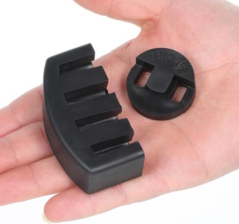 2 Pcs Rubber Cello Mute Cello Practice Cello Mute Celloes Accessories for Practice and Performance, Black in Saudi Arabia