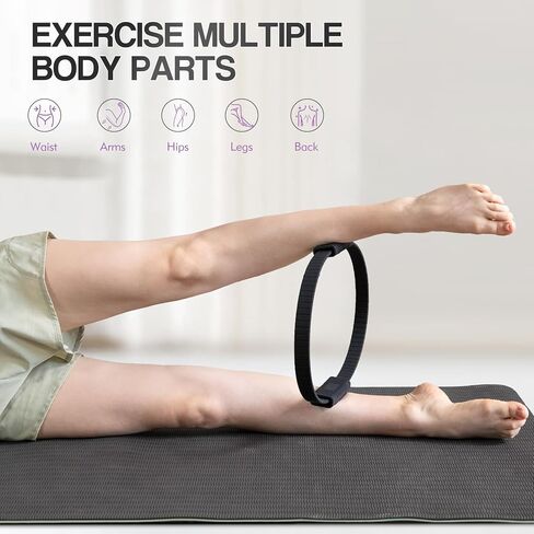 Pilates Kit, Pilates Ring and Ball Set with 5-Level Resistance Bands for Core Strength, Stretching, Toning & Full Body Home Workout Pilates Equipment in Saudi Arabia