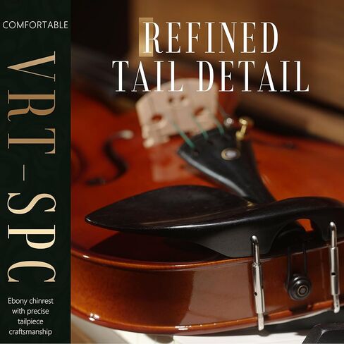 AKLOT Ergonomic Acoustic 4/4 Violin: Lesson Book, Solid Wood, Intermediate Beginner Glossy Fiddle, with Hard Case, Extra String, Bow, Shoulder Rest, Tuner, Fretboard Stickers, Full Size Adults Violen in Saudi Arabia