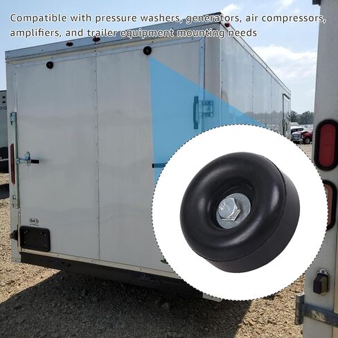 Heavy Duty Rubber Anti Vibration Feet Pads 2 Pack, Anti Vibration Mounts Replacement Rubber Bumpers 1 x 2.5 in, Compatible with Generator Rubber Feet, Pressure Washer Pads, Air Compressor Foot Pads in Kuwait