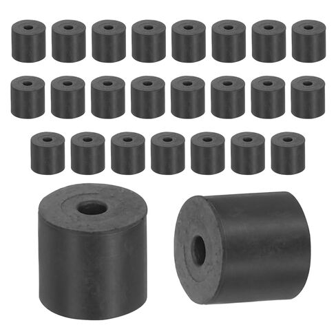 uxcell 25Pcs Rubber Spacers, 16mm OD, 4mm ID, 15mm Thick Black Round Anti Vibration Rubber Pads Isolation Bushings Washer for Home Cars Boat(0.63"OD x 0.16" ID x 0.59" Thick) in Saudi Arabia