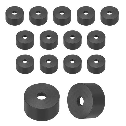uxcell 25Pcs Rubber Spacers, 16mm OD, 4mm ID, 15mm Thick Black Round Anti Vibration Rubber Pads Isolation Bushings Washer for Home Cars Boat(0.63"OD x 0.16" ID x 0.59" Thick) in Saudi Arabia