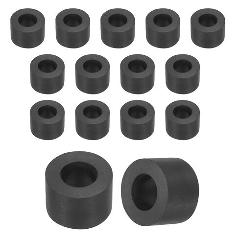 uxcell 25Pcs Rubber Spacers, 16mm OD, 4mm ID, 15mm Thick Black Round Anti Vibration Rubber Pads Isolation Bushings Washer for Home Cars Boat(0.63"OD x 0.16" ID x 0.59" Thick) in Saudi Arabia