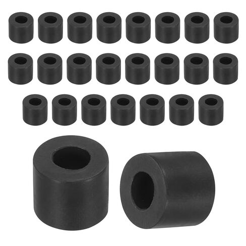 uxcell 25Pcs Rubber Spacers, 16mm OD, 4mm ID, 15mm Thick Black Round Anti Vibration Rubber Pads Isolation Bushings Washer for Home Cars Boat(0.63"OD x 0.16" ID x 0.59" Thick) in Saudi Arabia
