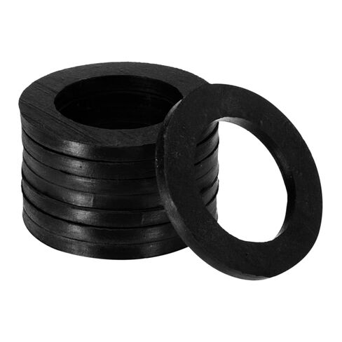 uxcell 16pcs Rubber Spacers, 3/4'' OD x 3/8'' ID x 1/4'' Thickness, Round Anti Vibration Spacer Bushings, Black Flat Rubber Washers, Vibration Damping Pads for Home and Car Accessories in Saudi Arabia