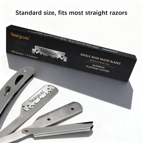 Single Edge Razor Blades Refills - 500 Count Swedish Premium Platinum Straight Razors Blades for Men - Sharp, Smooth and Comfortable Shaving in Saudi Arabia