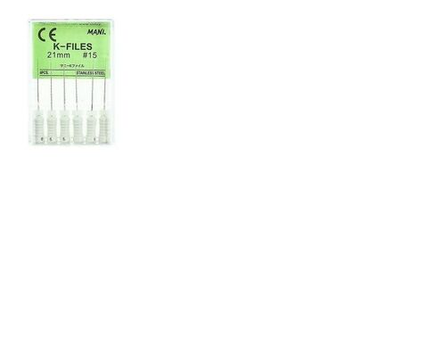 Mani MKF2115 K-Flex Endodontic Files 21mm #15 6/Bx in Kuwait