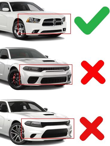 الأمامي الشفاه 3pcs متوافق مع Dodge Charger SXT R/T BASE 2015-2023 V3 Style Pront Pumper Splitter SPOILER (Black Black) in Kuwait