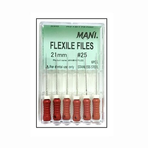 Mani MKF2125 K-Flex Endodontic Files 21mm #25 Stainless Steel 6/Bx in Kuwait