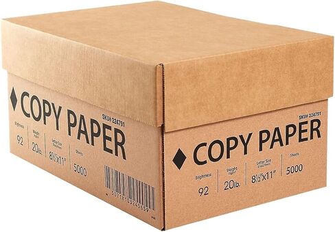 Staples 8.5 × 11 نسخة نسخة ، 20 رطل ، 92 سطوع ، 5000 ورقة/كرتون (324791) in Kuwait